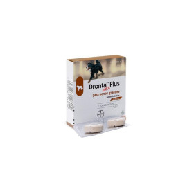 DRONTAL PLUS AROMA · Antiparasitario Interno para perros Grandes (2 Compirmidos)