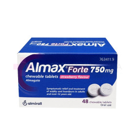 ALMAX FORTE 750 mg 48 COMPRIMIDOS FRESA