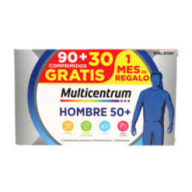 MULTICENTRUM · HOMBRE 50+ | Pack Ahorro 4 meses | 90 + 30 comprimidos