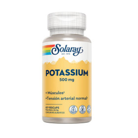 SOLARAY · POTASSIUM 500 mg – Apoyo mineral para músculos, nervios y equilibrio electrolítico